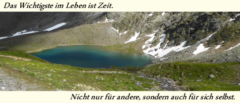 Kaunertal-See - Zeit fuer sich selbst nehmen